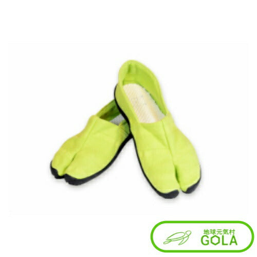 アーシング 健康 TABI 足袋 ライムグリーン 静電 帯電防止 靴